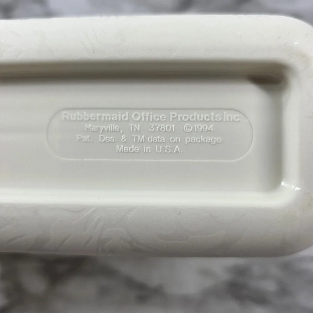 Vintage Rubbermaid Office Products 1994 Container Ivory White Made In USA
